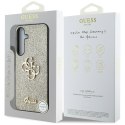 Etui Guess Fixed Glitter Big 4G Metal Logo do Samsung Galaxy S25 złoty