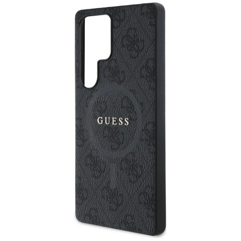 Etui Guess Leather 4G Colored Ring Classic Logo MagSafe Samsung Galaxy S25 Ultra czarny