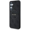 Etui Guess Leather 4G Colored RingClassic Logo MagSafe Samsung Galaxy S25 czarny