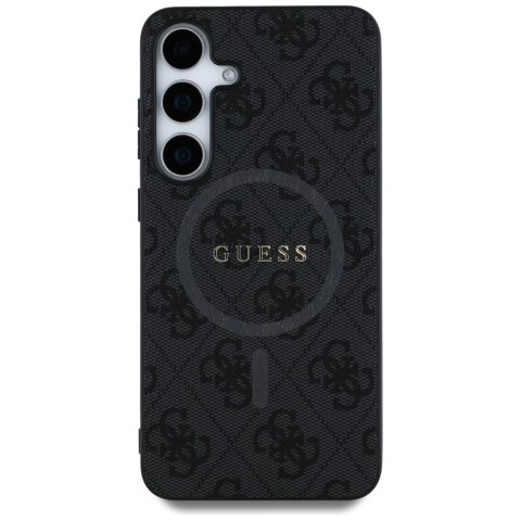 Etui Guess Leather 4G Colored RingClassic Logo MagSafe Samsung Galaxy S25 czarny