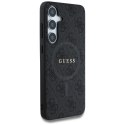 Etui Guess Leather 4G Colored RingClassic Logo MagSafe Samsung Galaxy S25 czarny