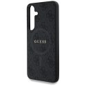 Etui Guess Leather 4G Colored RingClassic Logo MagSafe Samsung Galaxy S25 czarny