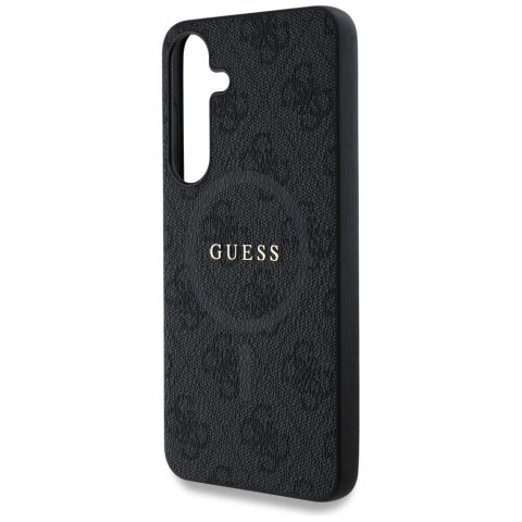 Etui Guess Leather 4G Colored RingClassic Logo MagSafe Samsung Galaxy S25 czarny