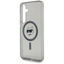 Etui Karl Lagerfeld Button Choupette Head Printed Logo MagSafe Samsung Galaxy S25 Plus czarny