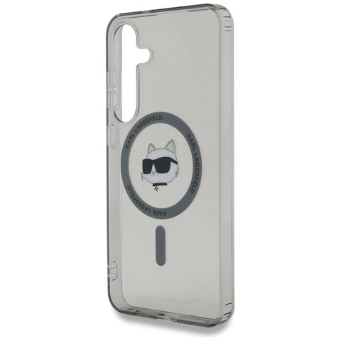 Etui Karl Lagerfeld Button Choupette Head Printed Logo MagSafe Samsung Galaxy S25 Plus czarny