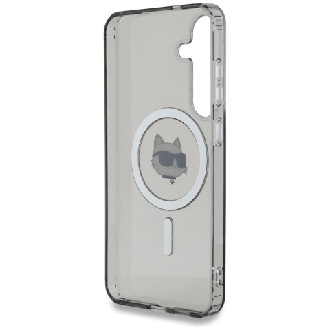Etui Karl Lagerfeld Button Choupette Head Printed Logo MagSafe Samsung Galaxy S25 Plus czarny