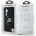 Etui Karl Lagerfeld Silicone Double Heads And Circle MagSafe Samsung Galaxy S25 czarny