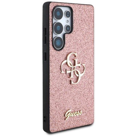 Etui Guess Fixed Glitter Big 4G Metal Logo do Samsung Galaxy S25 Ultra różowy