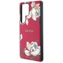 Etui Guess Grained Printed Flower Pattern MagSafe do Samsung Galaxy S25 Ultra fuksja