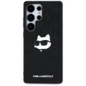 Etui Karl Lagerfeld Leather Monogram Pin Logo Choupette Head Samsung Galaxy S25 Ultra czarny