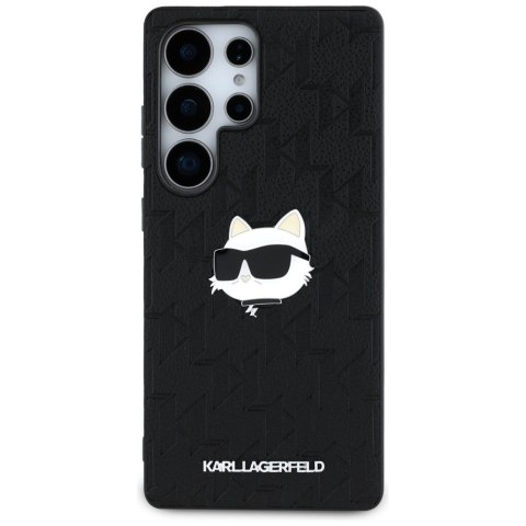 Etui Karl Lagerfeld Leather Monogram Pin Logo Choupette Head Samsung Galaxy S25 Ultra czarny
