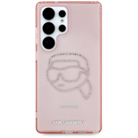 Etui Karl Lagerfeld Rhinestones K. Head Logo Samsung Galaxy S25 Ultra różowy