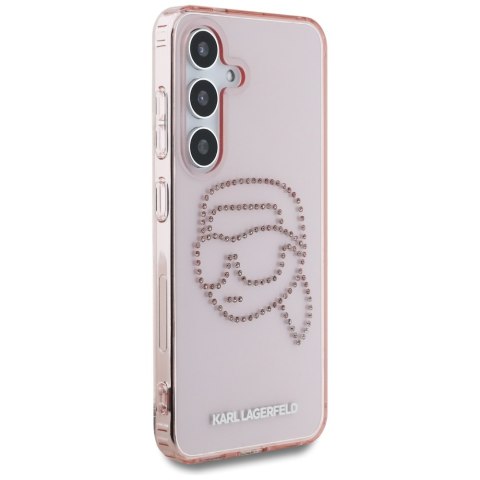 Etui Karl Lagerfeld Rhinestones K. Head Logo Samsung Galaxy S25 różowy