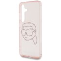 Etui Karl Lagerfeld Rhinestones K. Head Logo Samsung Galaxy S25 różowy
