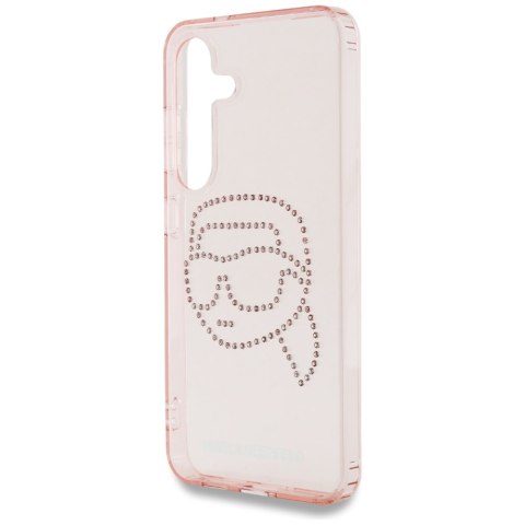 Etui Karl Lagerfeld Rhinestones K. Head Logo Samsung Galaxy S25 różowy
