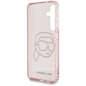 Etui Karl Lagerfeld Rhinestones K. Head Logo Samsung Galaxy S25 różowy