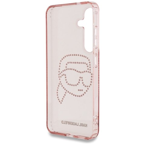 Etui Karl Lagerfeld Rhinestones K. Head Logo Samsung Galaxy S25 różowy