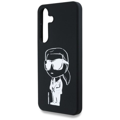 Etui Karl Lagerfeld Silicone Graffiti Ikonik Printed Logo MagSafe Samsung Galaxy S25 czarny
