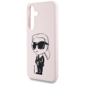 Etui Karl Lagerfeld Silicone Graffiti Ikonik Printed Logo MagSafe Samsung Galaxy S25 różowy