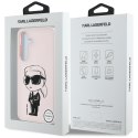 Etui Karl Lagerfeld Silicone Graffiti Ikonik Printed Logo MagSafe Samsung Galaxy S25 różowy