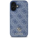 Etui Guess HC PU 4G Small 4G and Classic do iPhone 16 MagSafe niebieski