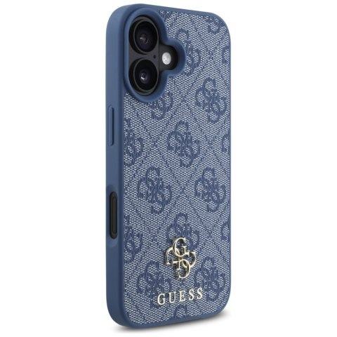 Etui Guess HC PU 4G Small 4G and Classic do iPhone 16 MagSafe niebieski