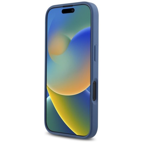 Etui Guess HC PU 4G Small 4G and Classic do iPhone 16 MagSafe niebieski