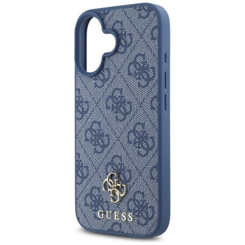 Etui Guess HC PU 4G Small 4G and Classic do iPhone 16 MagSafe niebieski