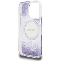 Etui Guess HC Resin Bottom Glitter do iPhone 16 Pro MagSafe fioletowy