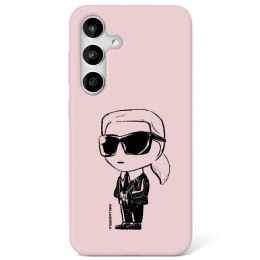 Etui Karl Lagerfeld Silicone Graffiti Ikonik Printed Logo MagSafe do Samsung Galaxy S25 Ultra różowy