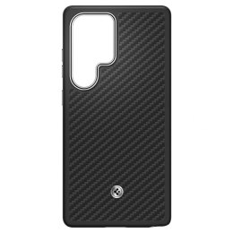 Etui Samsung Spigen Enzo Aramid Magnet do Galaxy S25 Ultra czarno-srebrny