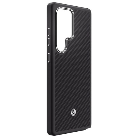 Etui Samsung Spigen Enzo Aramid Magnet do Galaxy S25 Ultra czarno-srebrny