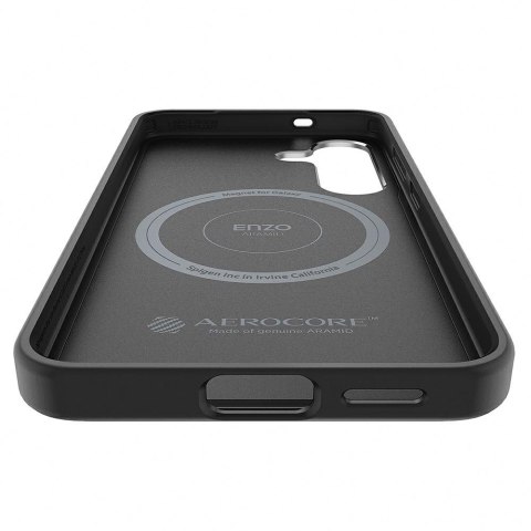 Etui Samsung Spigen Enzo Aramid Magnet do Galaxy S25 czarno-srebrny