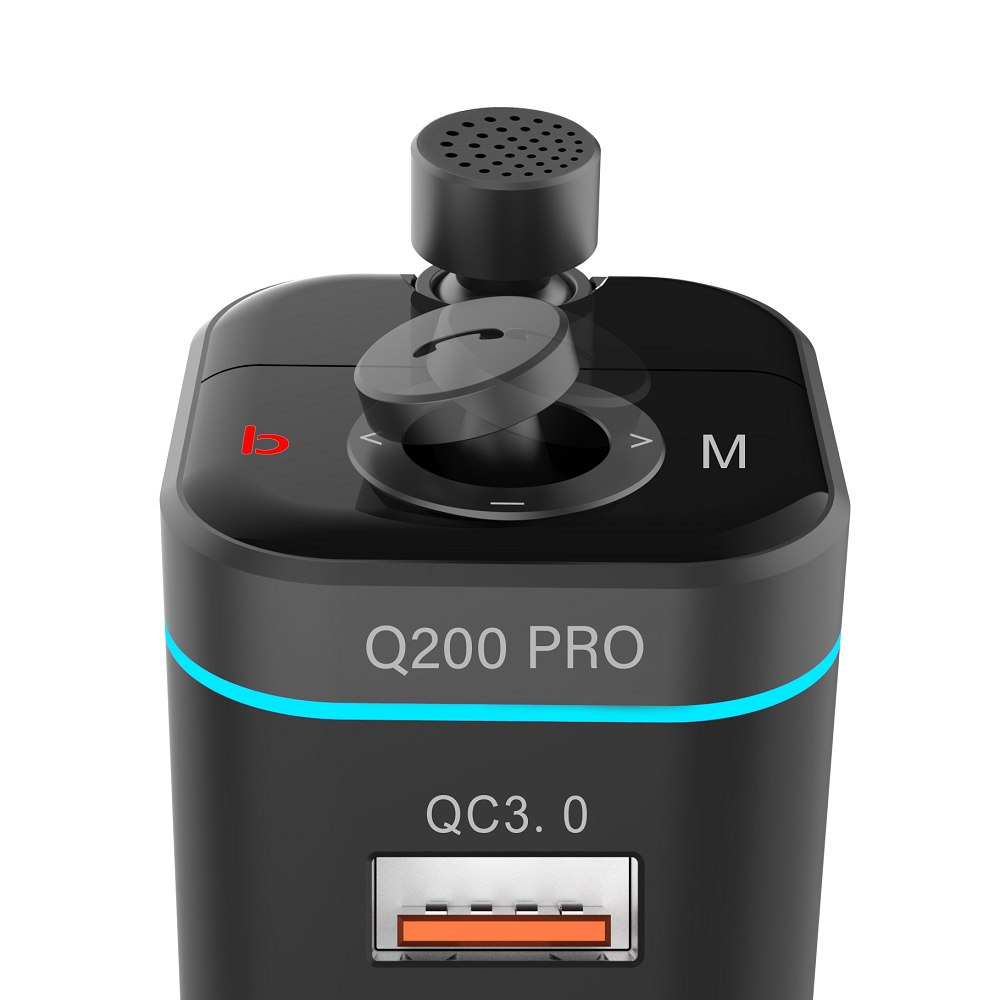 FEEGAR Q200 Pro Transmiter FM Zestaw głośnomówiący BT QC4.0