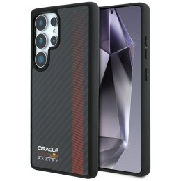 Etui Red Bull Real Carbon Fiber Powerbar MagSafe do Samsung Galaxy S25 Ultra czarny