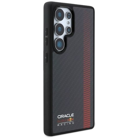 Etui Red Bull Real Carbon Fiber Powerbar MagSafe do Samsung Galaxy S25 Ultra czarny