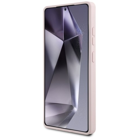 Etui Guess Silicone Big 4G Logo Bottom Script Samsung Galaxy S25 Ultra różowy