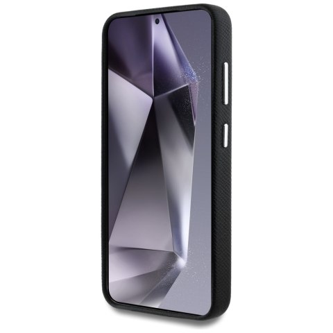 Etui Guess Grained Triangle Logo MagSafe do Samsung Galaxy S25 czarny