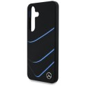 Etui Mercedes Silicone Contrasted Curves MagSafe do Samsung Galaxy S25 czarny