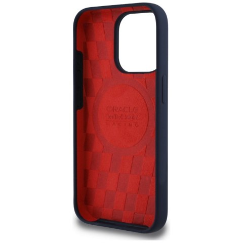 Etui Red Bull HC Silicone ORBR20 Logo Red Lining do iPhone 15 Pro MagSafe granatowy
