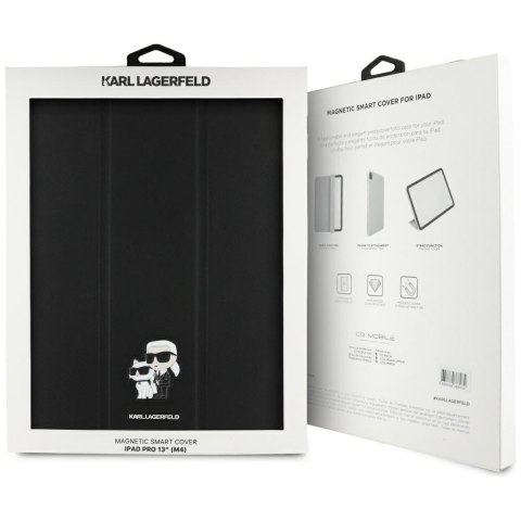 Karl Lagerfeld KLFC13PM24SAKCK iPad Pro 13" Book Cover czarny/black Saffiano Magnetic Karl &Choupette