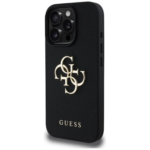 Etui Guess Grained Big 4G Logo Small Classic Logo do iPhone 16 Pro czarny