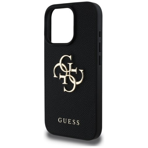 Etui Guess Grained Big 4G Logo Small Classic Logo do iPhone 16 Pro czarny