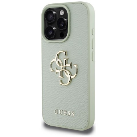Etui Guess Grained Big 4G Logo Small Classic Logo do iPhone 16 Pro zielony