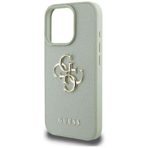 Etui Guess Grained Big 4G Logo Small Classic Logo do iPhone 16 Pro zielony