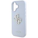 Etui Guess Grained Big 4G Logo Small Classic Logo do iPhone 16 niebieski