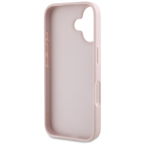 Etui Guess Grained Big 4G Logo Small Classic Logo do iPhone 16 różowy
