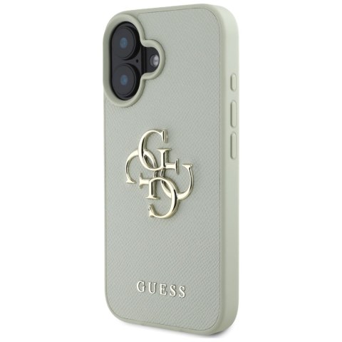 Etui Guess Grained Big 4G Logo Small Classic Logo do iPhone 16 zielony