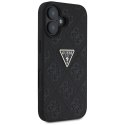 Etui Guess Hot Stamp 4G Pattern Triangle Metal Logo do iPhone 16 czarny