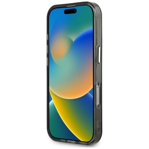 Etui Guess IML Metal Mountain Logo MagSafe do iPhone 16 Pro Max czarny